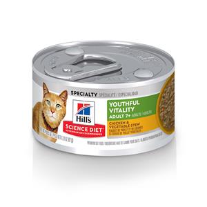Hill's แมวแก่ 7+ สูตร Youthful Vitality รสไก่ 2.9oz.