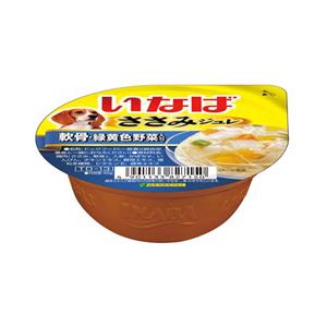 (กล่อง) 6x65ก. Inaba สุนัขถ้วย รสสันในไก่ผักและกระดูกออ่น เจลลี่ 65ก. (TD-13)
