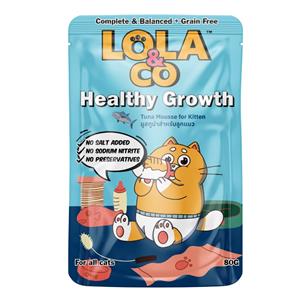 (โหล) 12x80ก. Lola&Co เพาซ์แมว สูตรGrowth