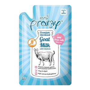 (โหล) 12x60g. Pramy นมแพะ เสริมนมน้ำเหลืองและRoyal Jelly