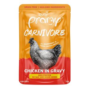 (โหล) 12x70ก. Pramy Carnivore เพาซ์แมว รสไก่เกรวี่ CV3