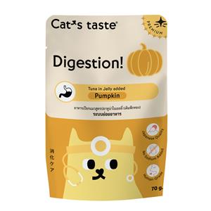 ( โหล) 70x12ก. Cat's Taste Healthy แมวโต สูตรทูน่าและฟักทอง