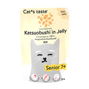 ( โหล) 70x12ก. Cat's Taste แมวแก่7+ รสปลาโอเยลลี่