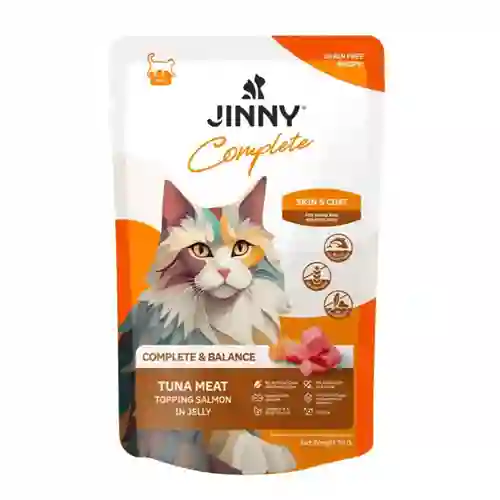 28858772604249 (โหล) 12x70ก. Jinny Complete&Balance เพาซ์แมว รสทูน่าแซลมอนเยลลี่ โหลJinnyComBal12x70g ทูน่าแซลมอนเยลลี่ โหล 12x70 g. จินนี่,จินนี้,เพาซ์แมว,เพาซ์,เพาช์,pounch,อาหารเปียก,ซอง,แมว,เพา,เพาช์แมว,เพาแมว,เพ้า,เพ้า,เจลลี่,เยลลี่,jelly,คอมพลีต,บาลาน,คอมพลีท,