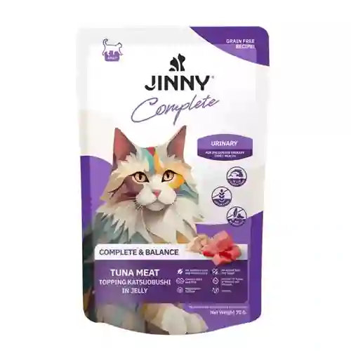 28858772604256 (โหล) 12x70ก. Jinny Complete&Balance เพาซ์แมว รสทูน่าคัตสิโอะ โหลJinnyComBal12x70g ทูน่าคัตสิโละ โหล 12x70 g. จินนี่,จินนี้,เพาซ์แมว,เพาซ์,เพาช์,pounch,อาหารเปียก,ซอง,แมว,เพา,เพาช์แมว,เพาแมว,เพ้า,เพ้า,เจลลี่,เยลลี่,jelly,คอมพลีต,บาลาน,คอมพลีท,