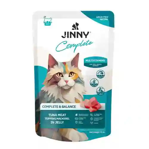 28858772604263 (โหล) 12x70ก. Jinny Complete&Balance เพาซ์แมว รสทูน่าแมคเคอเรล โหลJinnyComBal12x70g ทูน่าแมคเคอเรล โหล 12x70 g. จินนี่,จินนี้,เพาซ์แมว,เพาซ์,เพาช์,pounch,อาหารเปียก,ซอง,แมว,เพา,เพาช์แมว,เพาแมว,เพ้า,เพ้า,เจลลี่,เยลลี่,jelly,คอมพลีต,บาลาน,คอมพลีท,