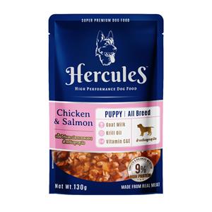 (โหล) 12x130ก. Hercules เพาซ์ลูกสุนัข รสไก่แซลมอน
