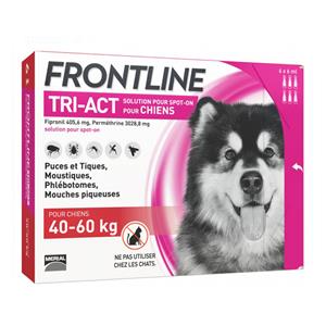 Frontline TRI-ACT ยากำจัดเห็บหมัดสุนัข ชนิดหยด 40-60กก.
