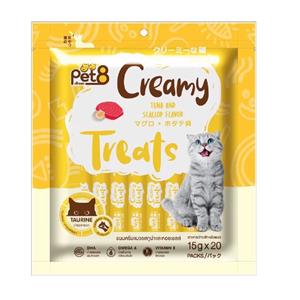 Pet8 Creamy แมวเลีย รสทูน่าหอย