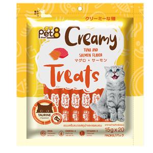 Pet8 Creamy แมวเลีย รสทูน่าแซลมอน