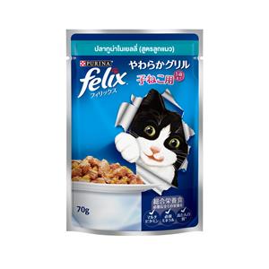 Felix เพาซ์ลูกแมว รสทูน่าเจลลี่ 70ก.