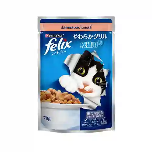 4902201206884 Felix เพาซ์แมว รสแซลมอนเจลลี่ 70ก. Felix-แซลมอนเยลลี่70g. 70 g. ฟิลิก,เพาซ์แมว,เพาซ์,เพาช์,pounch,อาหารเปียก,ซอง,แมว,เพา,เพาช์แมว,เพาแมว,เพ้า,ฟีลิก,purina,nestle,เพียวริน่า