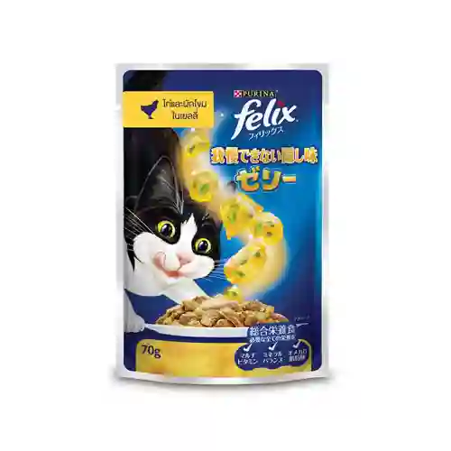 4902201209120 Felix เพาซ์แมว รสไก่ผักขมเจลลี่   70ก. Felix-ไก่ผักขมเยลลี่70g. 70 g. ฟิลิก,เพาซ์แมว,เพาซ์,เพาช์,pounch,อาหารเปียก,ซอง,แมว,เพา,เพาช์แมว,เพาแมว,เพ้า,ฟีลิก,purina,nestle,เพียวริน่า