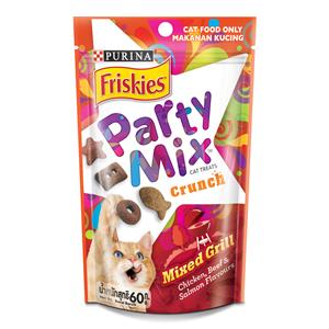 Party Mix ขนมแมว สูตรมิกซ์กริลล์ แดง 60ก.