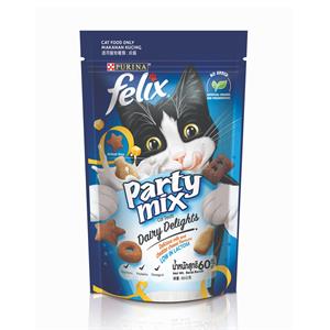 Felix Party-M ขนมแมว รสนมและเชดด้าชีส