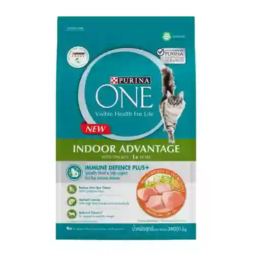 8850127004922 Purina One แมวโต สูตร Indoor ONE400g Indoor 12233567 400 g. เพียวริน่าวัน,อาหารเม็ด,เม็ดแมว,อาหารแมว,อาหารเม็ดแมว,ไก่,purina,nestle,เพียวริน่า,เนสเล่,โต,adult,indoor,อินเดอร์,ในบ้าน