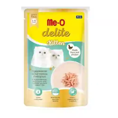 8850477005570 (โหล) 12x70ก. Me-o Delite เพาซ์ลูกแมว รสไก่มูสนมแพะ โหลเพาซ์Deliteลูกไก่มูสนมแพะ12x70g. โหล 12x70 g. มีโอ,ดีไลท์,เพาซ์แมว,เพาซ์,เพาช์,pounch,อาหารเปียก,ซอง,แมว,เพา,เพาช์แมว,เพาแมว,เพ้า,เพ้า