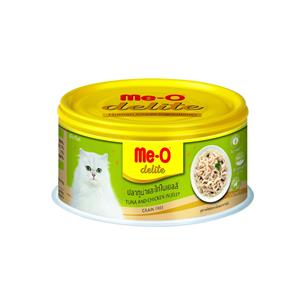 Me-o Delite แมว รสทูน่าไก่เยลลี่ 80ก.