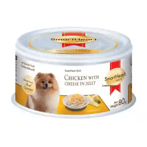 8850477024755 SmartHeart สุนัข รสไก่ชีส เยลลี่ 80ก. SHกป80g.ไก่ชีสในเยลลี่ 80 g. สมาร์ทฮาร์ท,กระป๋อง,กระป๋องหมา,กปหมา,กป,อาหารเปียก,can,โต,adult