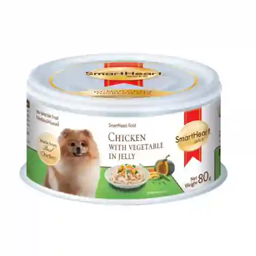 8850477024786 SmartHeart สุนัข รสไก่ผัก เยลลี่ 80ก. SHกป80g.ไก่ผักเยลลี่ 80 g. สมาร์ทฮาร์ท,กระป๋อง,กระป๋องหมา,กปหมา,กป,อาหารเปียก,can,โต,adult