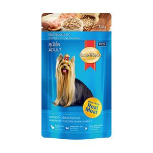 SmartHeart เพาซ์สุนัข รสไก่ชิ้น 130ก.