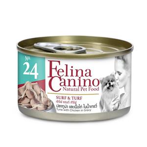 Felina Canino สุนัข สูตร Surf & Turf 85ก.