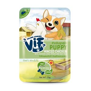 Vif เพาซ์สุนัข สูตรทูน่าไก่ตับมันนมแพะ