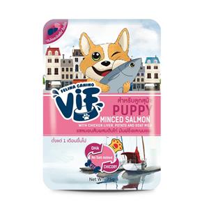Vif เพาซ์สุนัข สูตรแซลมอนไก่ตับมันนมแพะ