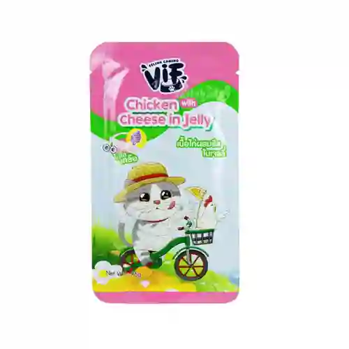 8850511721954 Vif เพาซ์แมว สูตรไก่ชีสเจลลี่ VIF-ไก่ชีสเจลลี่75g. 75 g. เฟลิน่า,วิฟ,felina,เพาซ์แมว,เพาซ์,เพาช์,pounch,อาหารเปียก,ซอง,แมว,เพา,เพาช์แมว,เพาแมว,เพ้า,เพ้า,เกรวี่,gravy