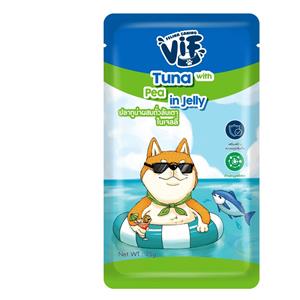 (โหล) 12x75ก. Vif เพาซ์สุนัข รสทูน่าและถั่วเยลลี่