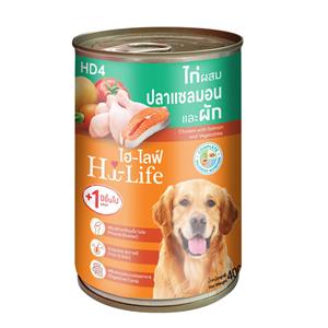 Hi-Life สุนัข รสไก่แซลมอนผัก Chicken&Salmon  400ก.