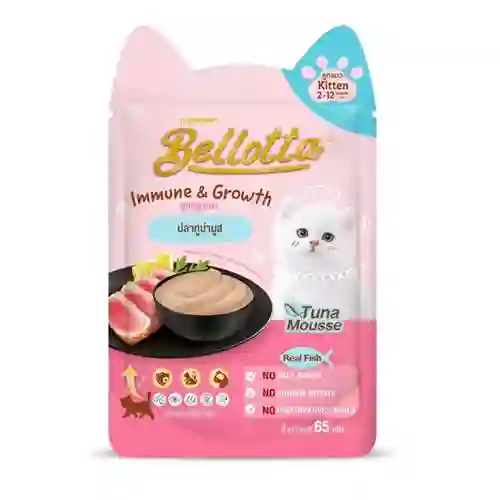 8850589000739 (โหล) 12x65ก. Bellotta Kitten เพาซ์ลูกแมว รสทูน่ามูส โหลBelลูกเพาซ์ทูน่ามูส12x65g(ตัวใหม่) โหล 12x65 g. เบลลอตต้า,เพาซ์แมว,เพาซ์,เพาช์,pounch,อาหารเปียก,ซอง,แมว,เพา,เพาช์แมว,เพาแมว,เพ้า,เพ้า,เกรวี่,gravy,ซุป,ซุบ,เกรนฟรี,ป้องกัน