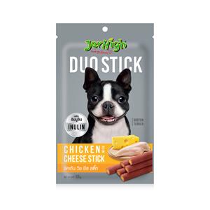 Jerhigh Duo ขนมสุนัข รสไก่และชีส 50ก.