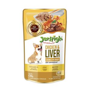 Jerhigh เพาซ์สุนัข รสไก่และตับ