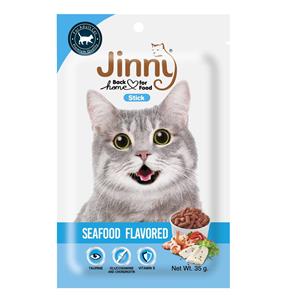 Jinny ขนมแมว รสซีฟู้ด 35ก.