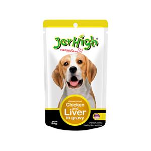 Jerhigh เพาซ์สุนัข รสไก่ตับ 120ก.