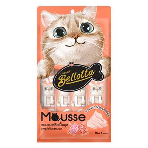 (แพ็ค) 4x15ก. Bellotta แมวเลีย รสทูน่าแซลม่อน