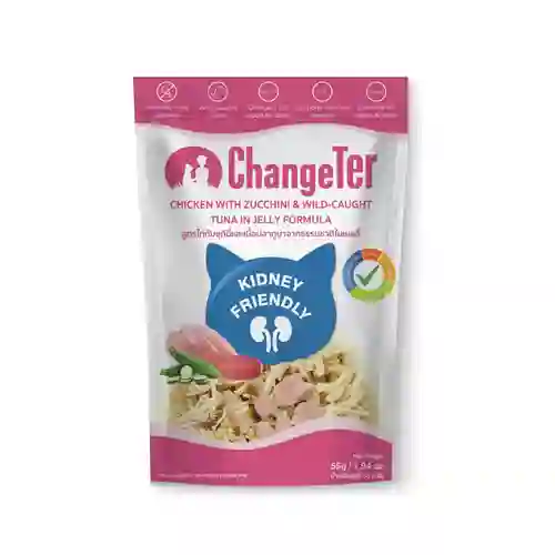 เชนจ์เตอร์,เพาซ์แมว,เพาซ์,เพาช์,pounch,อาหารเปียก,ซอง,แมว,เพา,เพาช์แมว,เพาแมว,เพ้า,changer,เจลลี่,เยลลี่,jelly,เกรนฟรี,ป้องกัน,ไม่เค็ม,ไต