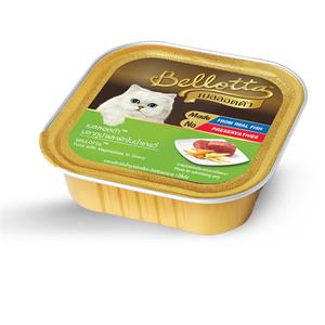 Bellotta ถาดแมว รสทุน่าและผัก 80ก.