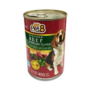 Pet8 สุนัข รสเนื้อวัวผัก 400ก.