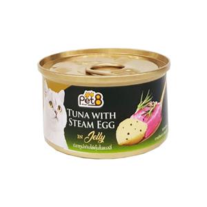 Pet8 Gold แมว รสทูน่าไข่ตุ๋นCC53 85ก.