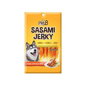 Pet8 ขนมสุนัข ไก่พันแท่งเกลียว 5นิ้ว JJ05 50ก.