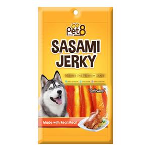 Pet8 ขนมสุนัข สันในไก่ห่อแท่งเกลียว JJ09 50ก.