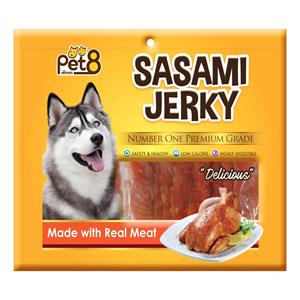 Pet8 ขนมสุนัข สันในไก่อบแห้ง JJ403 400ก.