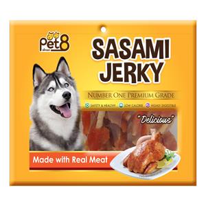 Pet8 ขนมสุนัข ไก่เสียบแท่งเกลียว JJ406 400ก.