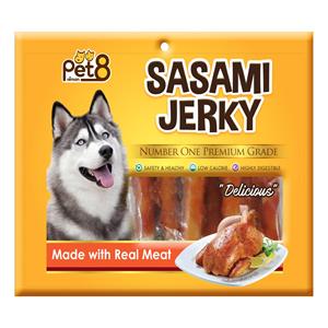 Pet8 ขนมสุนัข สันในไก่พันครันชี่  JJ409 360ก.