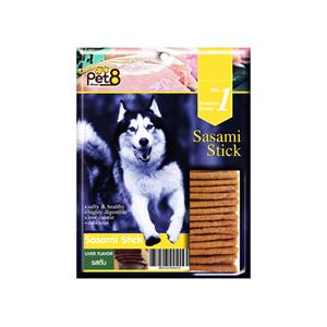 Pet8 Sasami Stick ขนมสุนัข รสตับ JSA04 50ก.