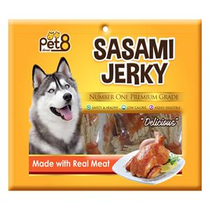 Pet8 ขนมสุนัข ไก่พันปลาทาโร่ JJ501 150ก.