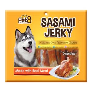 Pet8 ขนมสุนัข ไก่พันปลาแผ่น JJ503 150ก.