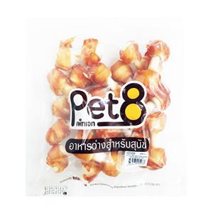 Pet8 ขนมสุนัข สันในไก่พันกระดูกผูก 2นิ้ว JJA50 450ก.